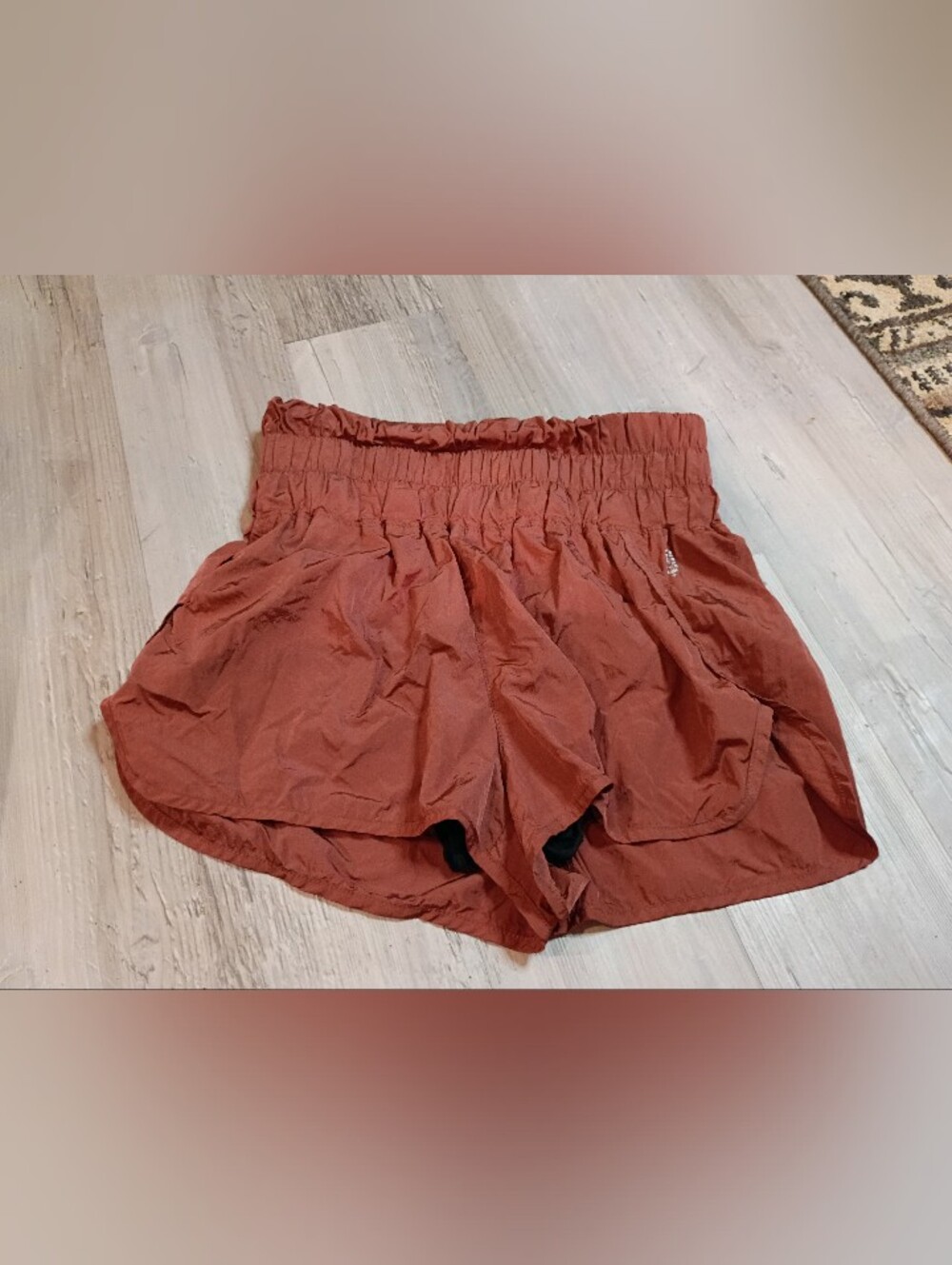FP Movement by Free People Burnt Orange High-Waist Athletic Shorts